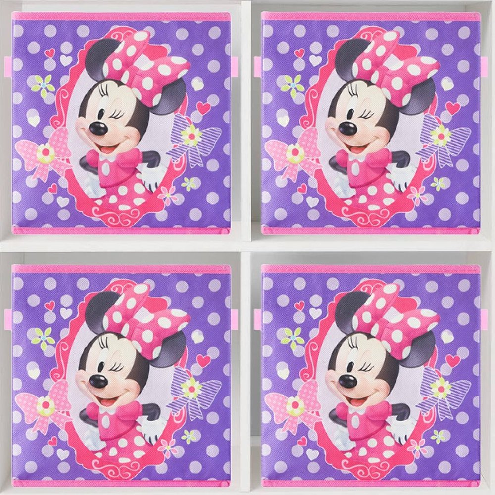 'DISNEY' STORAGE CUBE UNIT MINNIE MOUSE "BOWTIQUE" FOLDING 6-PIECE SET - Picture 3 of 16